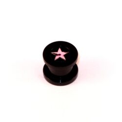 Acryl-Flesh-Tunnel Stern-rosa 10mm