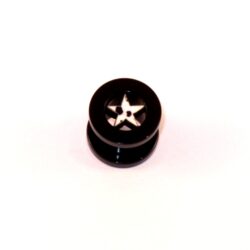 Acryl-Flesh-Tunnel Stern-weiss 10mm