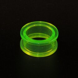 Acryl-Flesh-Tunnel hellgrün-transparent 18mm