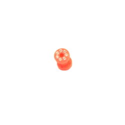 Acryl-Flesh-Tunnel mit Kristallsteinchen 4mm