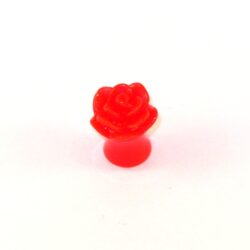 Acryl-Plug Blume-rot 8mm