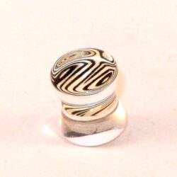 Acryl-Plug transparent mit Zebramuster 8mm