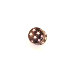 Acryl-Plug mit Sternmuster 14mm