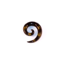 Acryl-Spiral-Expander schwarz-orange 4mm