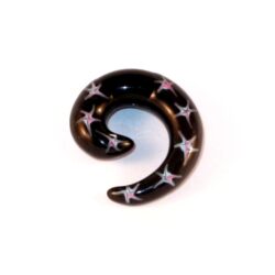 Acryl-Spiral-Expander schwarz-rosa 4mm
