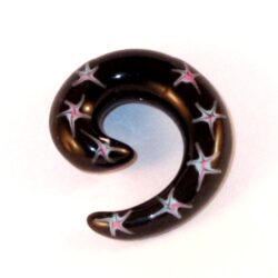 Acryl-Spiral-Expander schwarz-rosa 8mm