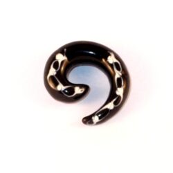 Acryl-Spiral-Expander schwarz-weiss 8mm