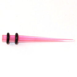 Acryl-Straight-Expander rosa-transparent 4mm