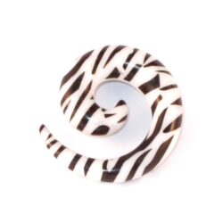 Acryl-Spiral-Expander-Zebra 8mm