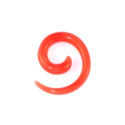 Acryl-Spiral-Expander transparent-rot 4mm