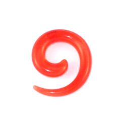 Acryl-Spiral-Expander transparent-rot 5mm