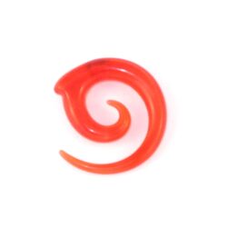 Acryl-Spiral-Expander transparent-rot-2 5mm
