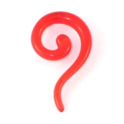 Acryl-Spiral-Expander transparent-rot-3 5mm