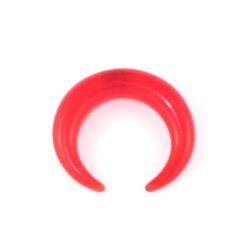 Acryl-Spiral-Expander transparent-rot-Sichel 6mm