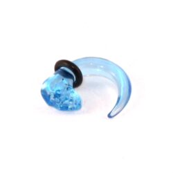 Acryl-Spiral-Expander transparent-hellblau-Skull 4mm