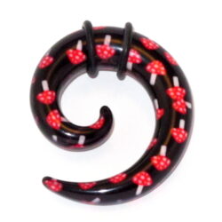 Acryl-Spiral-Expander mit Fliegenpilzmuster 10mm