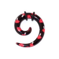 Acryl-Spiral-Expander mit Fliegenpilzmuster 5mm