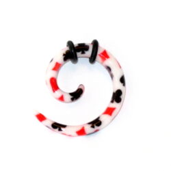 Acryl-Spiral-Expander mit Pokermuster 4mm