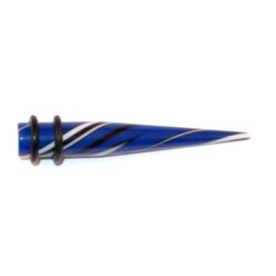 Acryl-Straight-Expander260 schwarz-weiss-blau 8mm