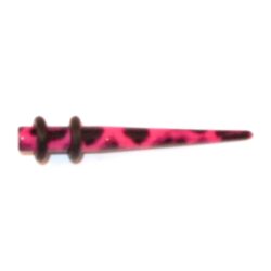 Acryl-Straight-Expander Muster-Leopard-pink 4mm