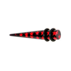 Acryl-Straight-Expander mit Sternmuster 8mm