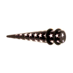 Acryl-Straight-Expander mit Sternmuster 10mm