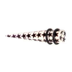 Acryl-Straight-Expander mit Sternmuster 10mm