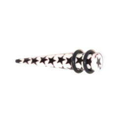 Acryl-Straight-Expander mit Sternmuster 8mm