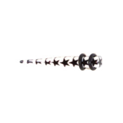 Acryl-Straight-Expander mit Sternmuster 5mm