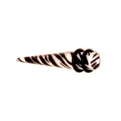 Acryl-Straight-Expander mit Zebramuster 8mm