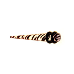 Acryl-Straight-Expander mit Zebramuster 6mm