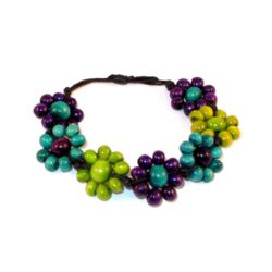 Arm-Schmuck 204 Blumenarmband aus Holzperlen