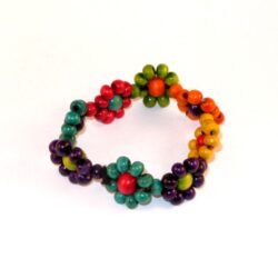 Arm-Schmuck 205 Blumenarmband aus Holzperlen