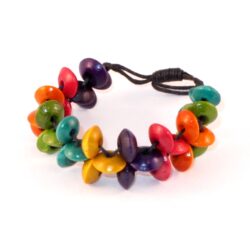 Arm-Schmuck 213 Blumenarmband aus Holzperlen