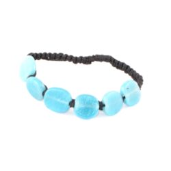 Arm-Schmuck 250 Armband aus Baumwolle & Steinperlen
