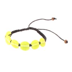 Arm-Schmuck 251 Armband aus Baumwolle & Steinperlen