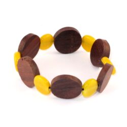 Arm-Schmuck 259 Armband aus Holz & Steinperlen