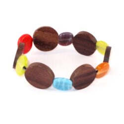 Arm-Schmuck 260 Armband aus Holz & Steinperlen