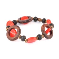 Arm-Schmuck 261 Armband aus Holz & Steinperlen