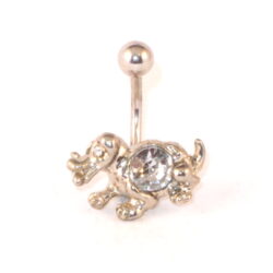 Bauchnabelbanane Hund2 silber-weiss
