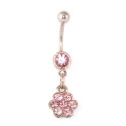 Bauchnabelbanane Blume silber-rosa