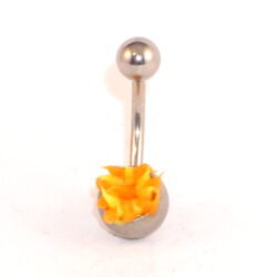 Bauchnabelbanane Silikon orange-gelb