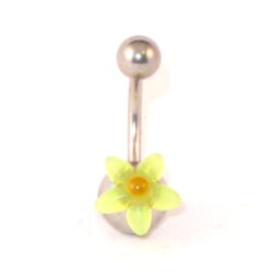 Bauchnabelbanane Acryl Blume1 gelb