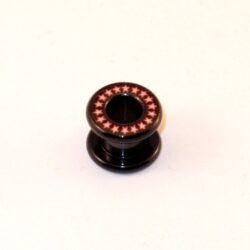 Black-Steel-Flesh-Tunnel26 Sterne 8mm