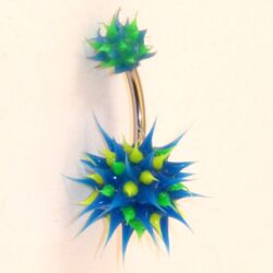 Bauchnabelbanane Silikon grün-blau