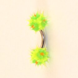 Bauchnabelbanane Silikon gelb-grün