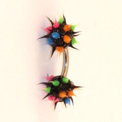 Bauchnabelbanane Silikon schwarz-bunt