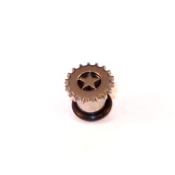 Chirurgenstahl-Flesh-Tunnel 66 Stern3 8mm
