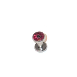 Chirurgenstahl-316L-Flesh-Tunnel mit Kristallsteinchen 3mm