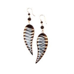 Ohrringe aus Holz Zebra26